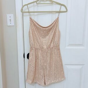 D&M Sequin Gold Romper